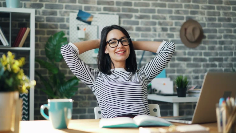 woman at desk