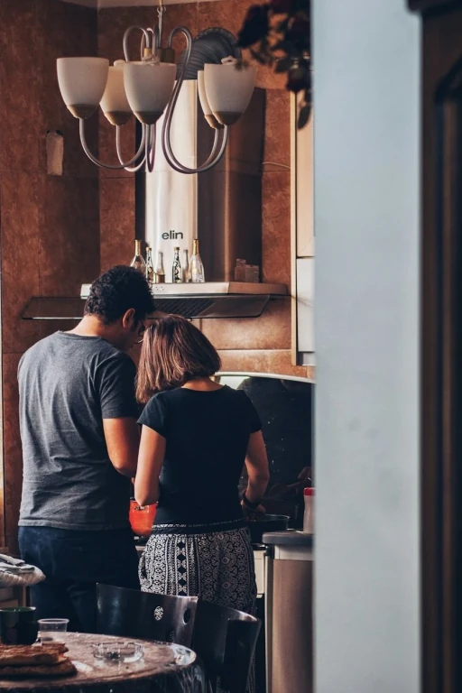 couple in kitchen